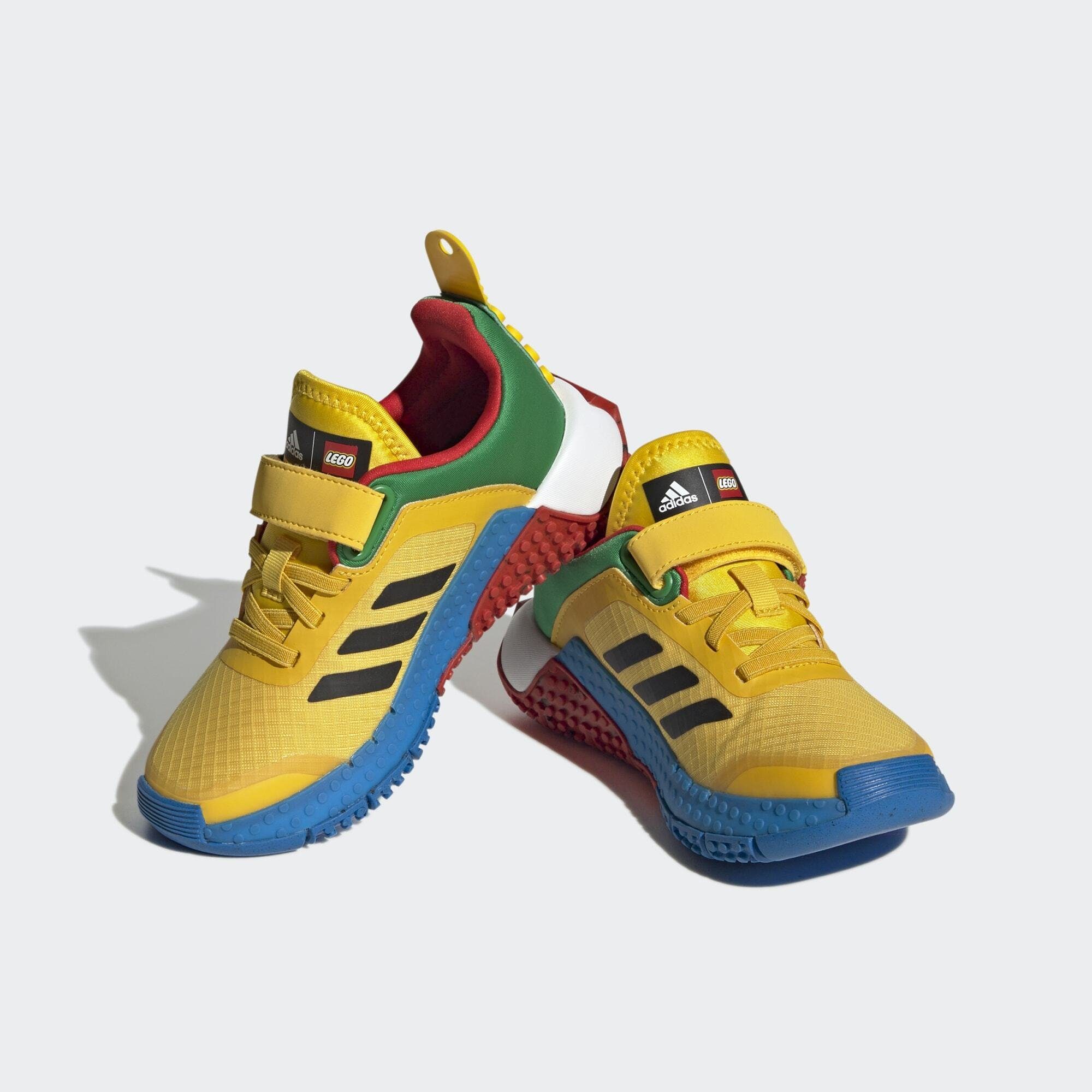 adidas Sportswear ADIDAS DNA X LEGO ELASTIC LACE AND TOP STRAP SCHUH Sneaker Eqt Yellow / Core Black / Shock Blue