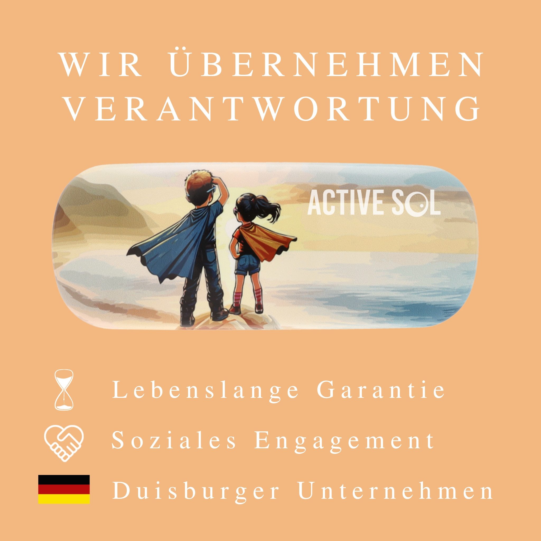 ActiveSol Brillenetui Kinder HERO, Hardcase, Jungen & Mädchen, robus, mit Brillenputztuch