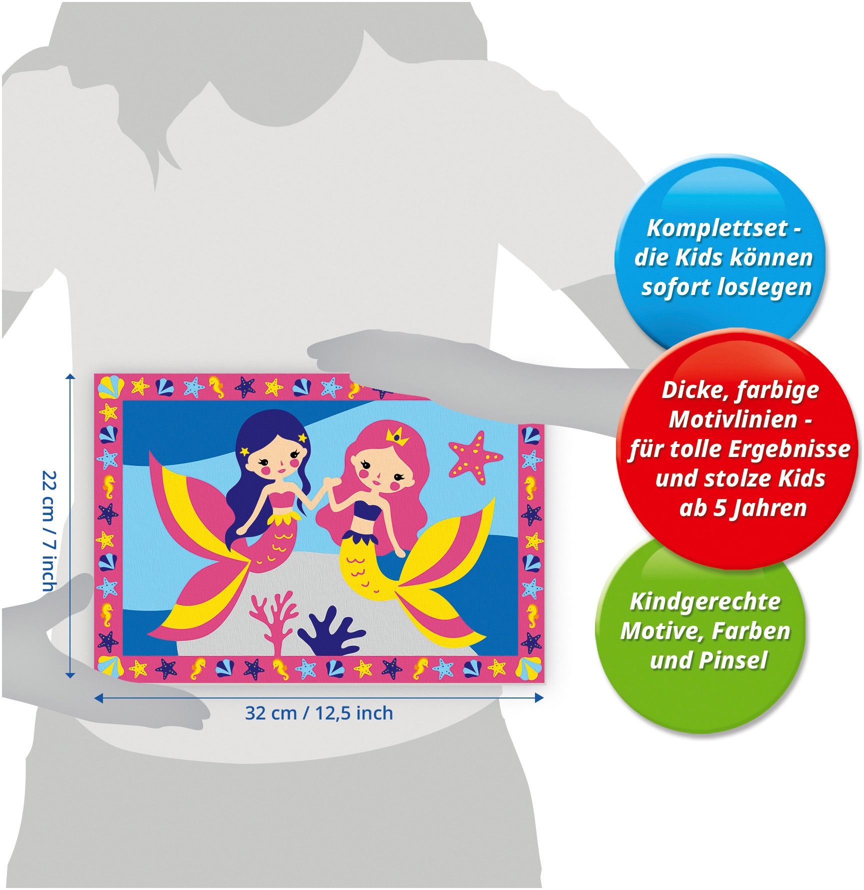 Ravensburger Malen nach Zahlen CreArt, Bezaubernde Meerjungfrauen, Made in Europe