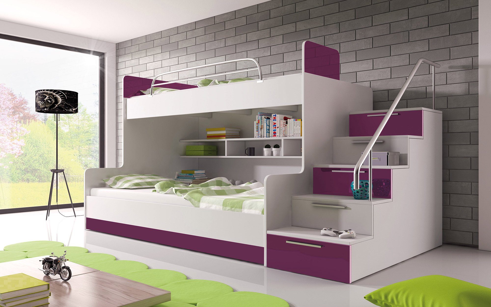 Baidani Hochbett Heaven All-in-One-Kinderzimmerkombination in verschieden günstig online kaufen