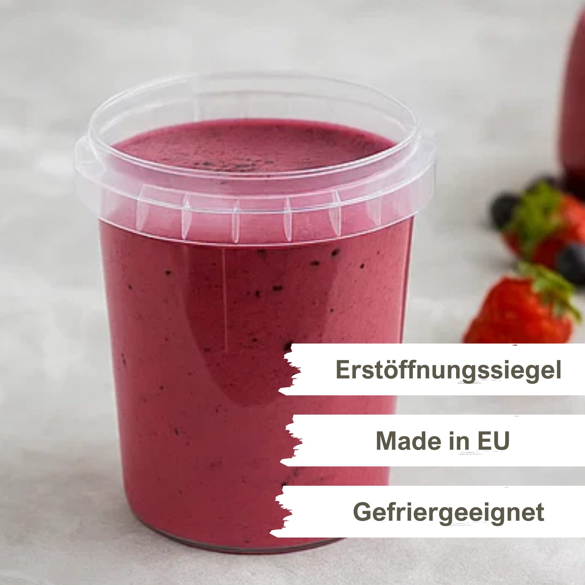 mikken Mehrwegbecher Kunststoffdose 520 ml Frischhaltedose Lebensmittelbehälter, (Set, 10-tlg), Heißabfüllung, Schockfrostung, BPA-frei, luftdicht, auslaufsicher