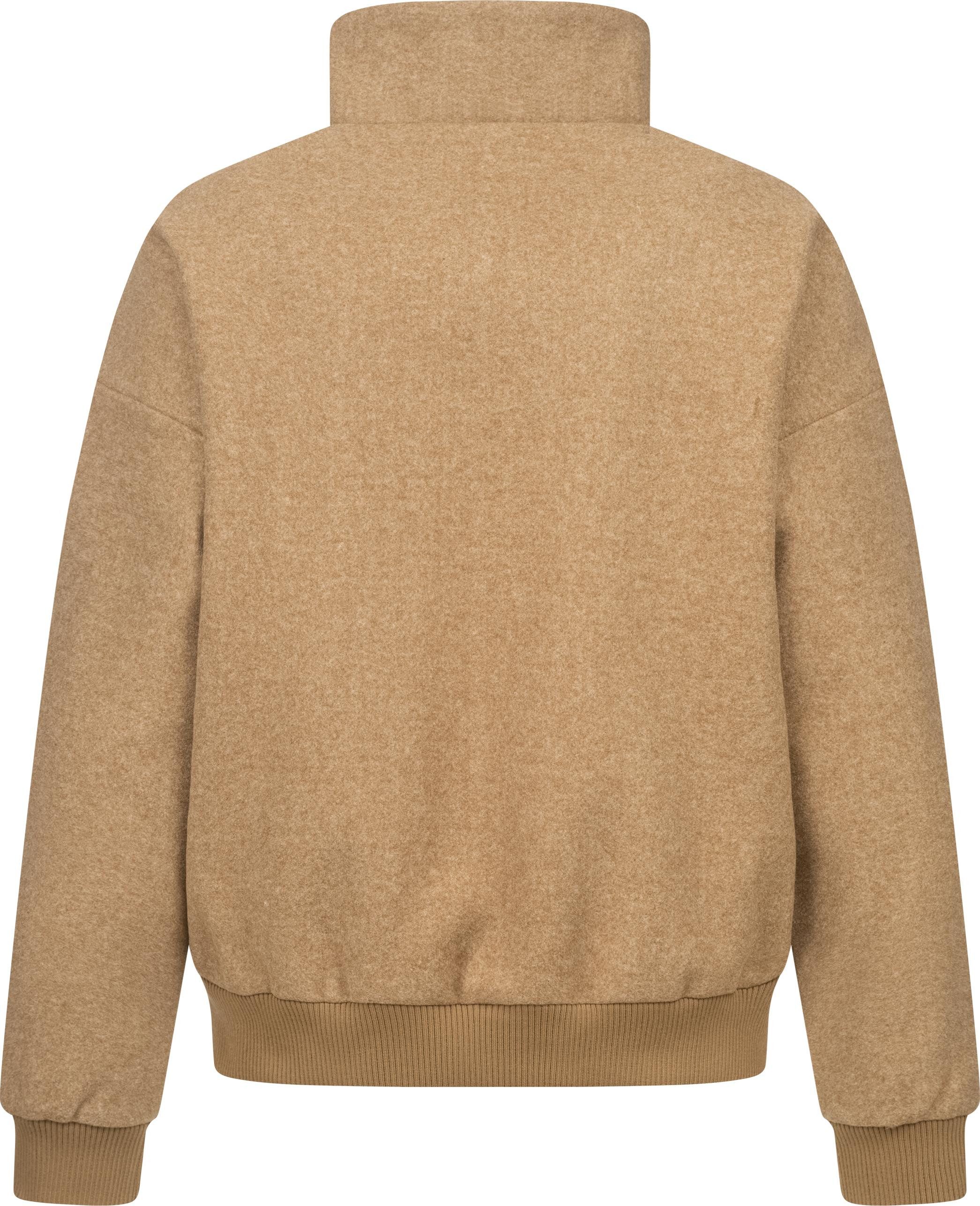 Ragwear Outdoorjacke Toscia angesagte oversized Übergangsjacke in Woll-Optik