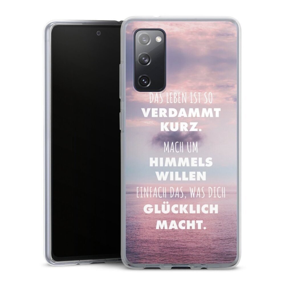 DeinDesign Handyhülle Glück Spruch Statement Das Leben Ist So Verdammt