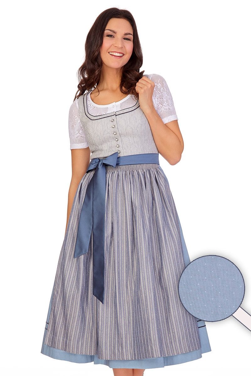 Dirndl Dirndl lang 2tlg. - KOFLERSEE - hellgrau