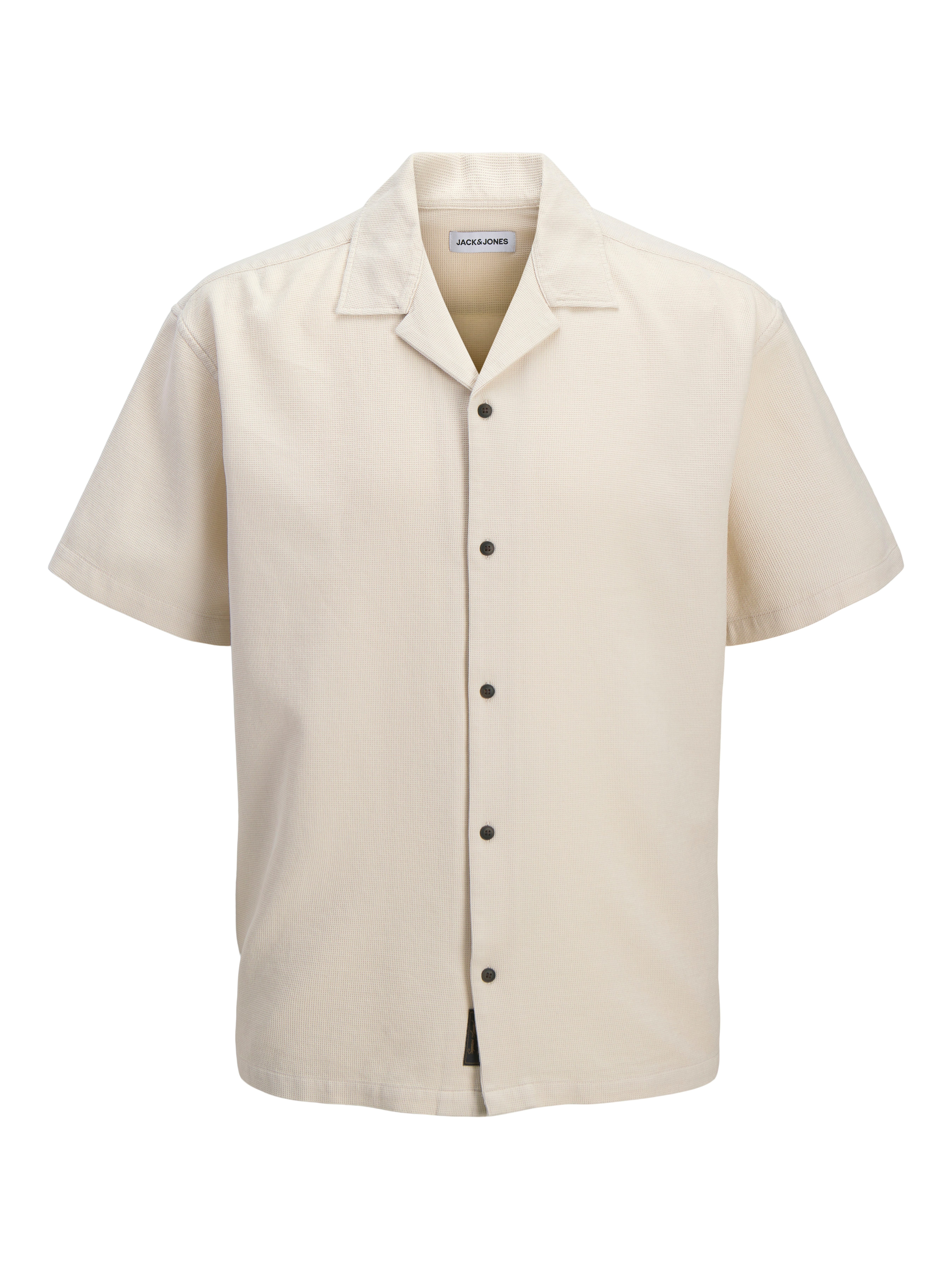 Jack & Jones PlusSize JJGLOBAL WAFFLE RESORT SHIRT SS PLS mit Knopfleiste