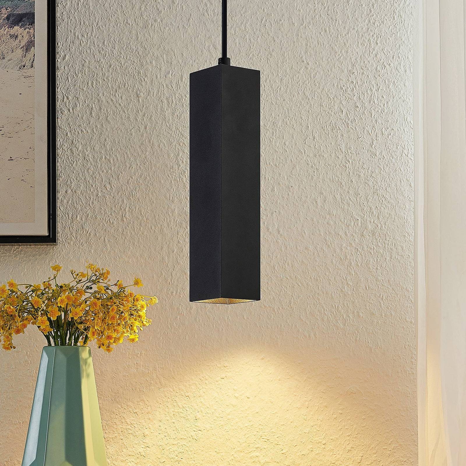 Prios Hängeleuchte Neliyah, Metall, Schwarz IP20, 1 x 10 W LED