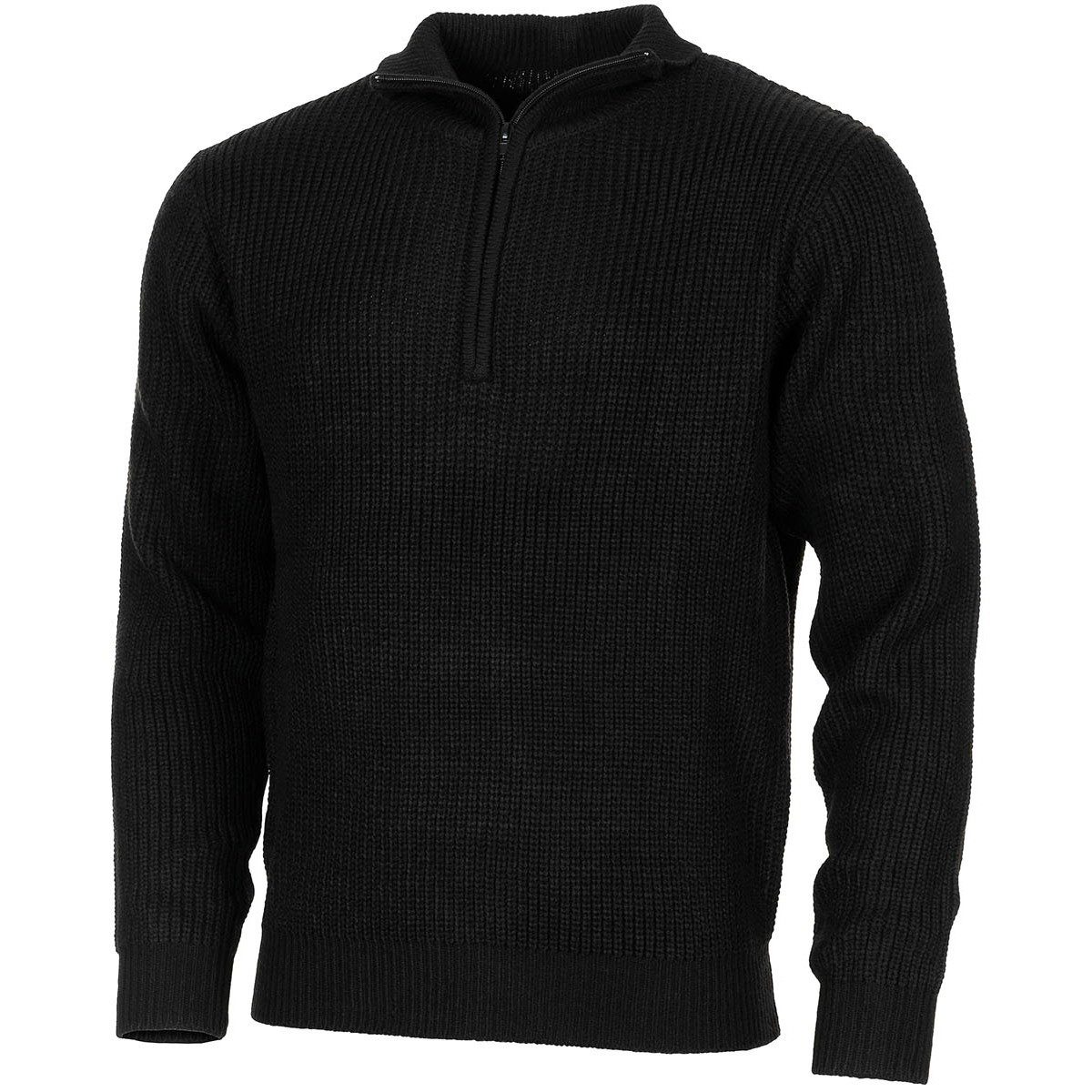 MFH Troyer MFH Pullover, "Troyer", mit Reißverschluss, schwarz