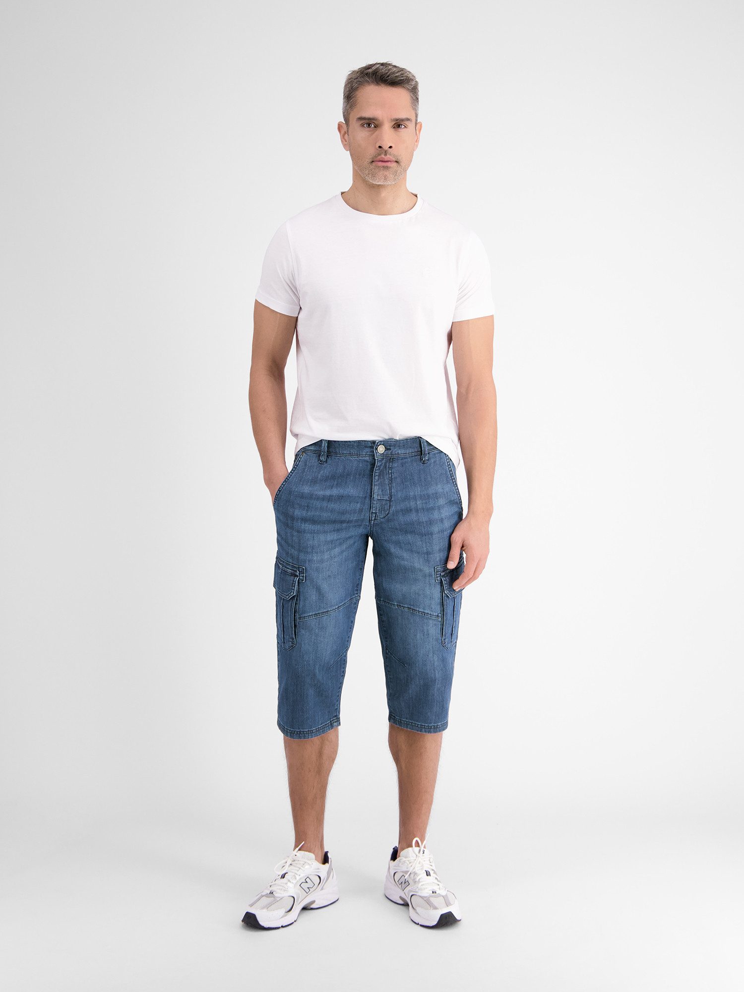 Bermudas LERROS Leichte Denim Long-Bermuda mit Stretchanteil