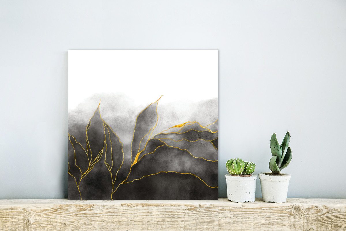 MuchoWow Metallbild Marmor - Schwarz - günstig online kaufen