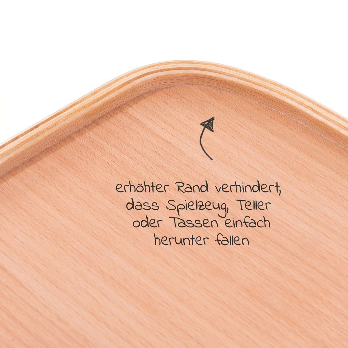 Hauck Hochstuhl Alpha Plus White, Holz Baby Kinderhochstuhl verstellbar mit Essbrett Wooden Tray & Gurt