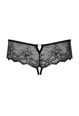 Obsessive Panty-Ouvert Open Panty Merossa schwarz offen transparente Shorties mit (einzel, 1-St)