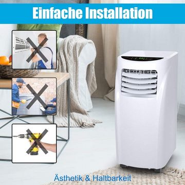 COSTWAY Klimagerät, 4in1, 7000 BTU/2,6KW, Fernbedienung & 24H Timer