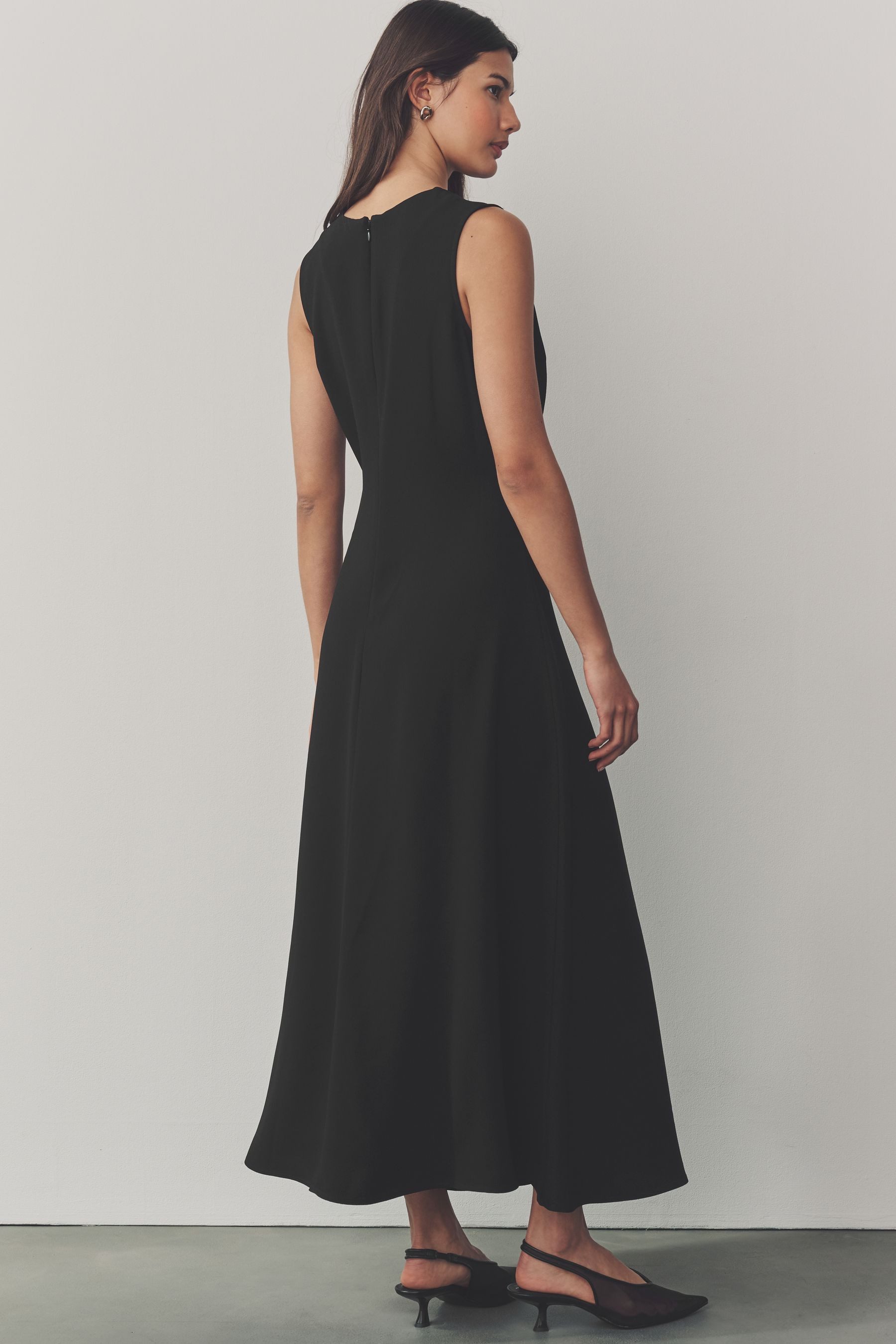 Next Midikleid Ärmelloses Midikleid mit Raffdetails günstig online kaufen