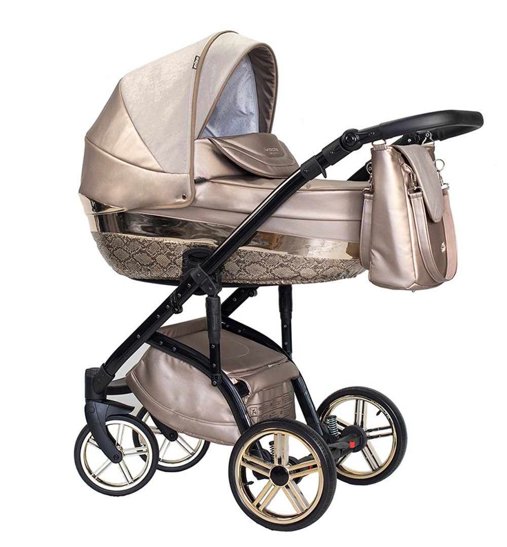BabyMerc Kombi-Kinderwagen Vip Lux 2 in 1 inkl. Sportsitz und umfangreichem Zubehör in 21 Farben
