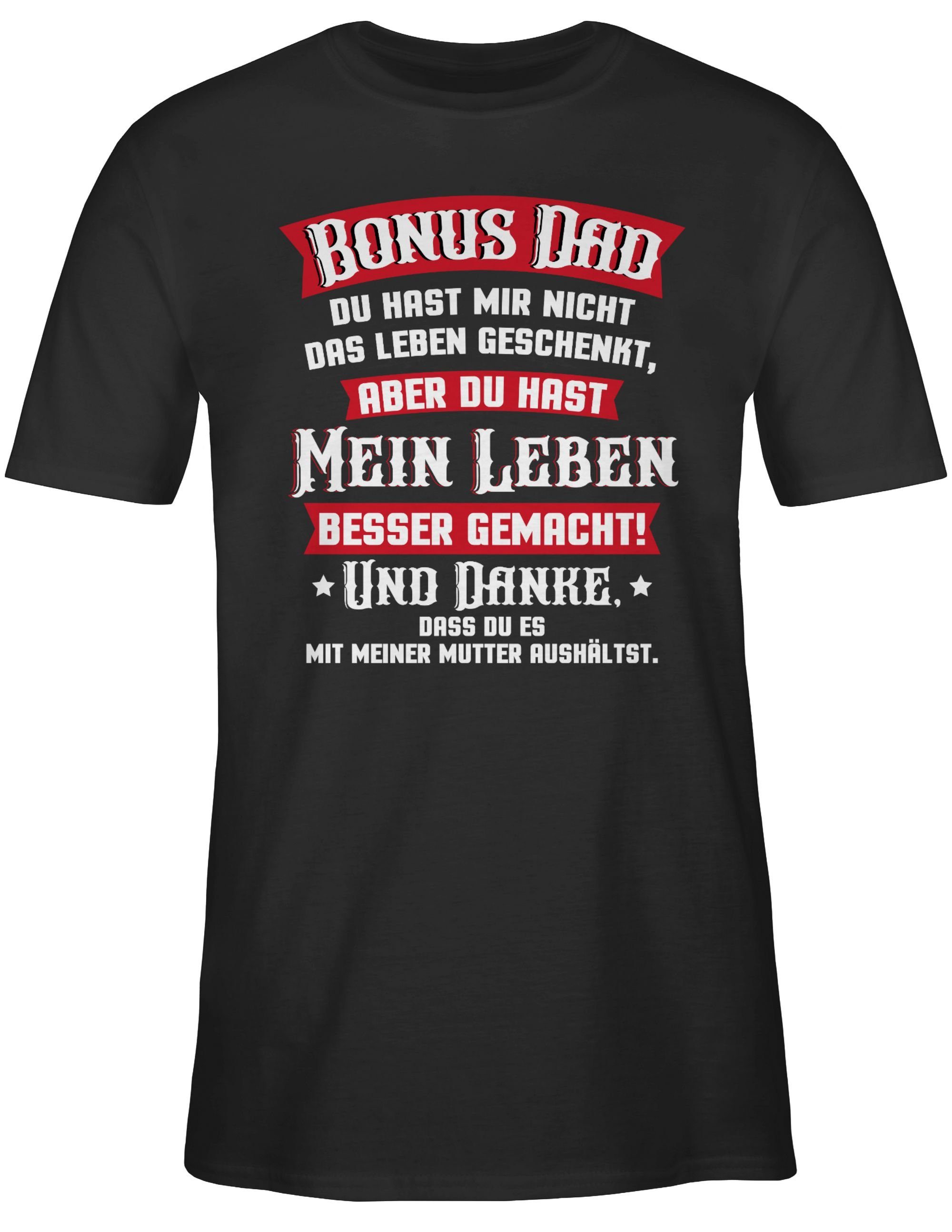 Shirtracer T-Shirt Bonus Dad - rot/weiß günstig online kaufen