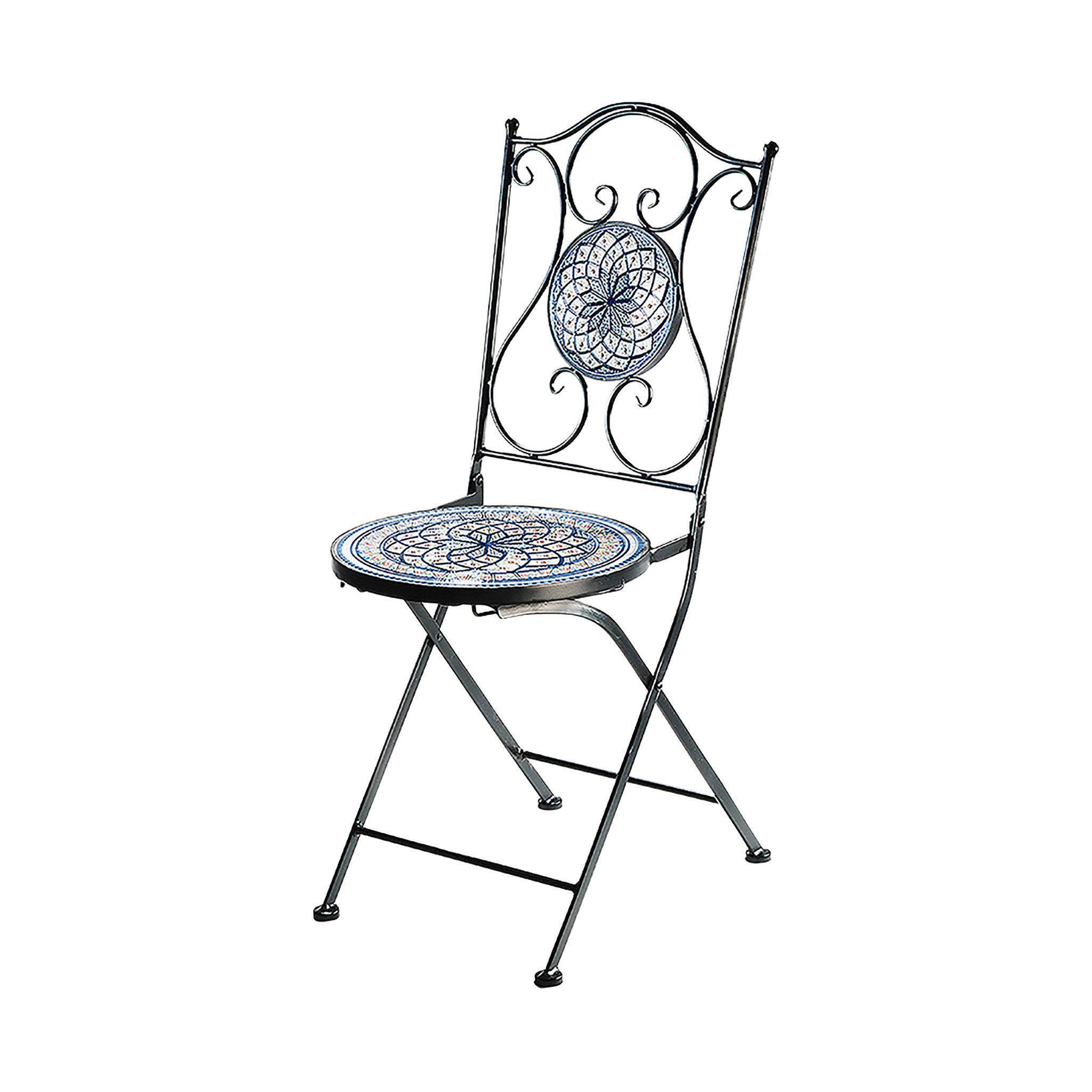 Kobolo 4-Fußstuhl Metallstuhl Dekostuhl - Mosaik günstig online kaufen