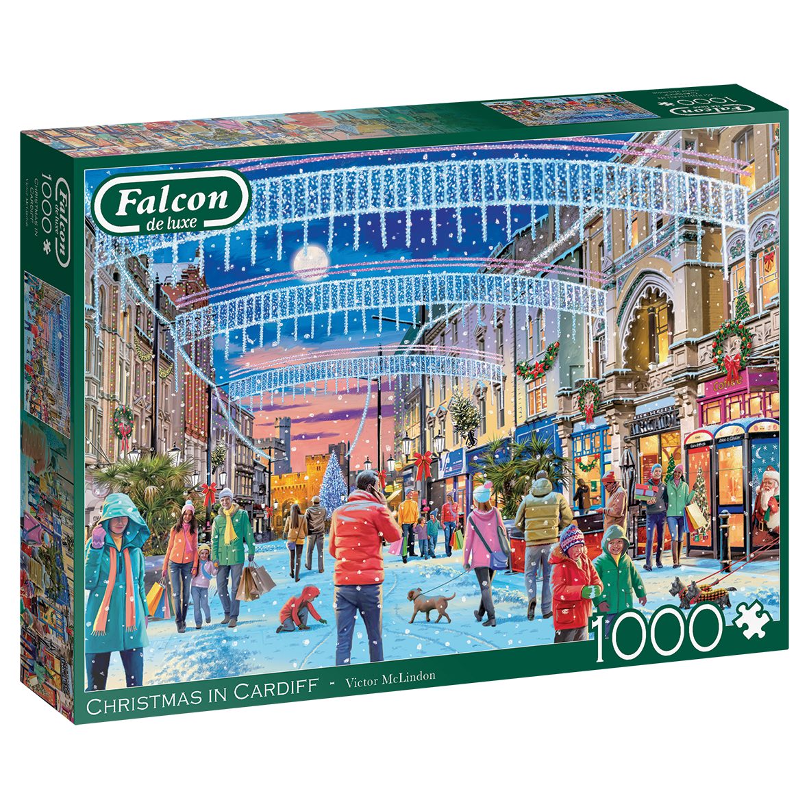 Jumbo Spiele Puzzle Weihnachten in Cardiff 1000 Teile Puzzle, 1000 Puzzleteile