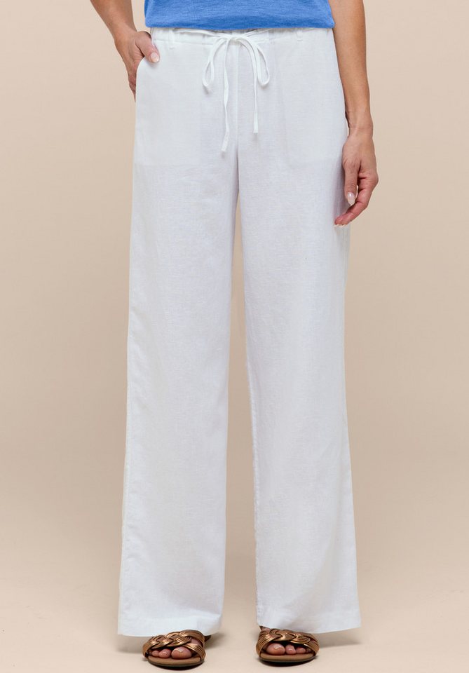 bianca Leinenhose PARIGI im cleanen Look und sommerlichen Trendfarben