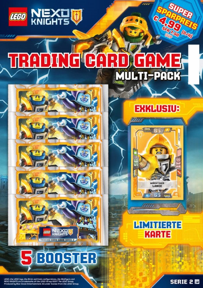 Blue Ocean Sammelkarte LEGO Nexo Knights 2 - Trading Cards - 1 Multipack - Deutsch