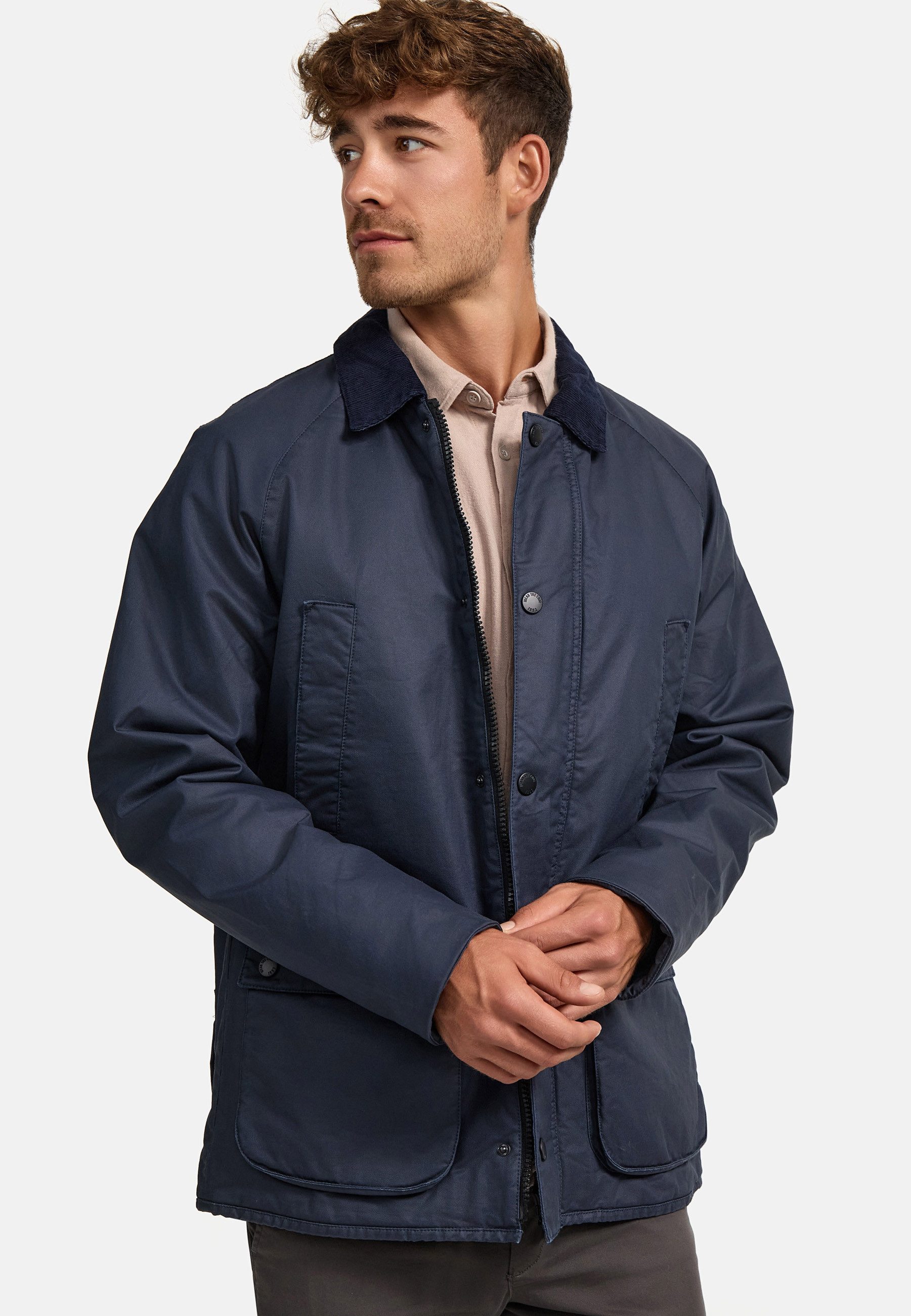 Indicode Sommerjacke Herren INFilmen Winterjacke Herrenjacke mit klassischem Cordkragen