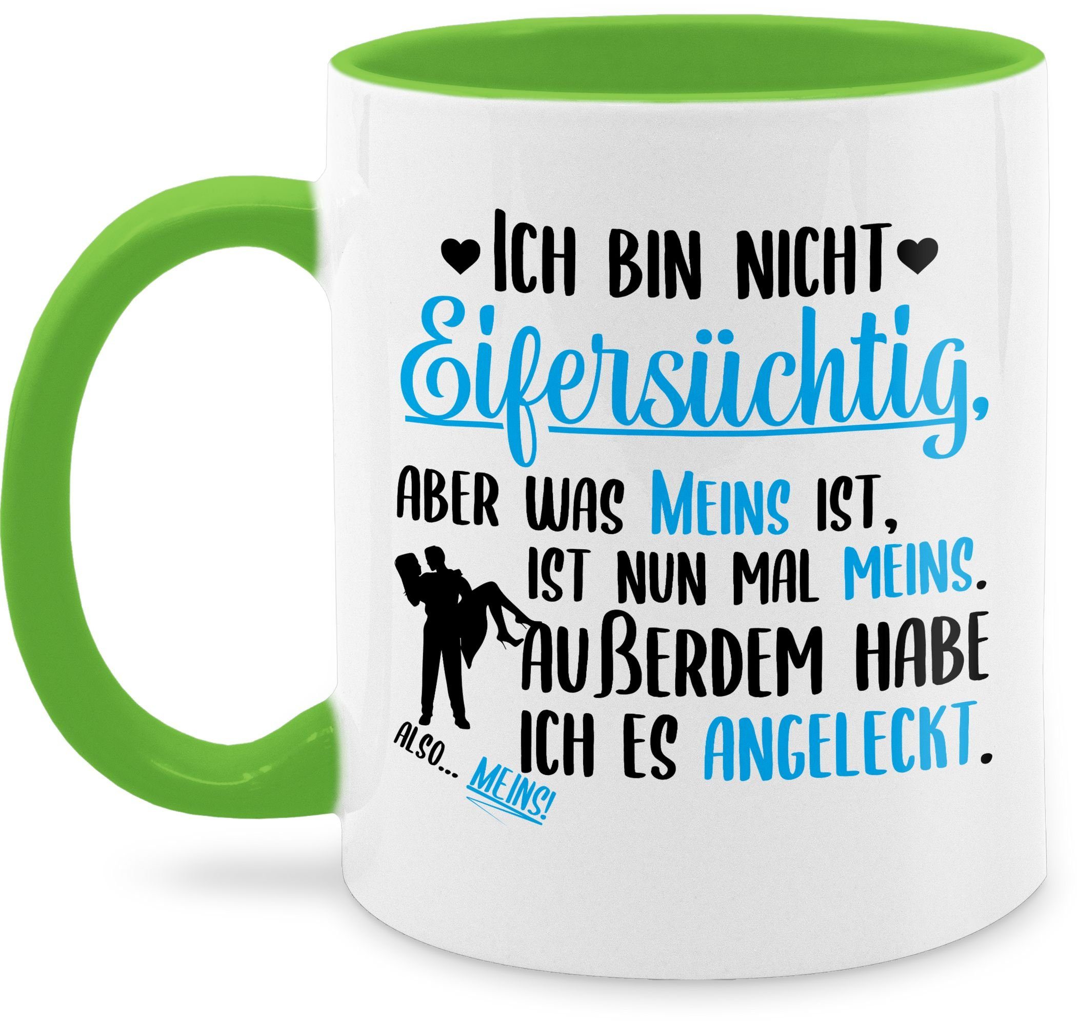 Moonworks Keramik-Tasse Mit Lustigem Spruch – „Ich Bin Nicht Eifersüchtig, Aber…“, 325 Ml, Spülmaschinengeeignet