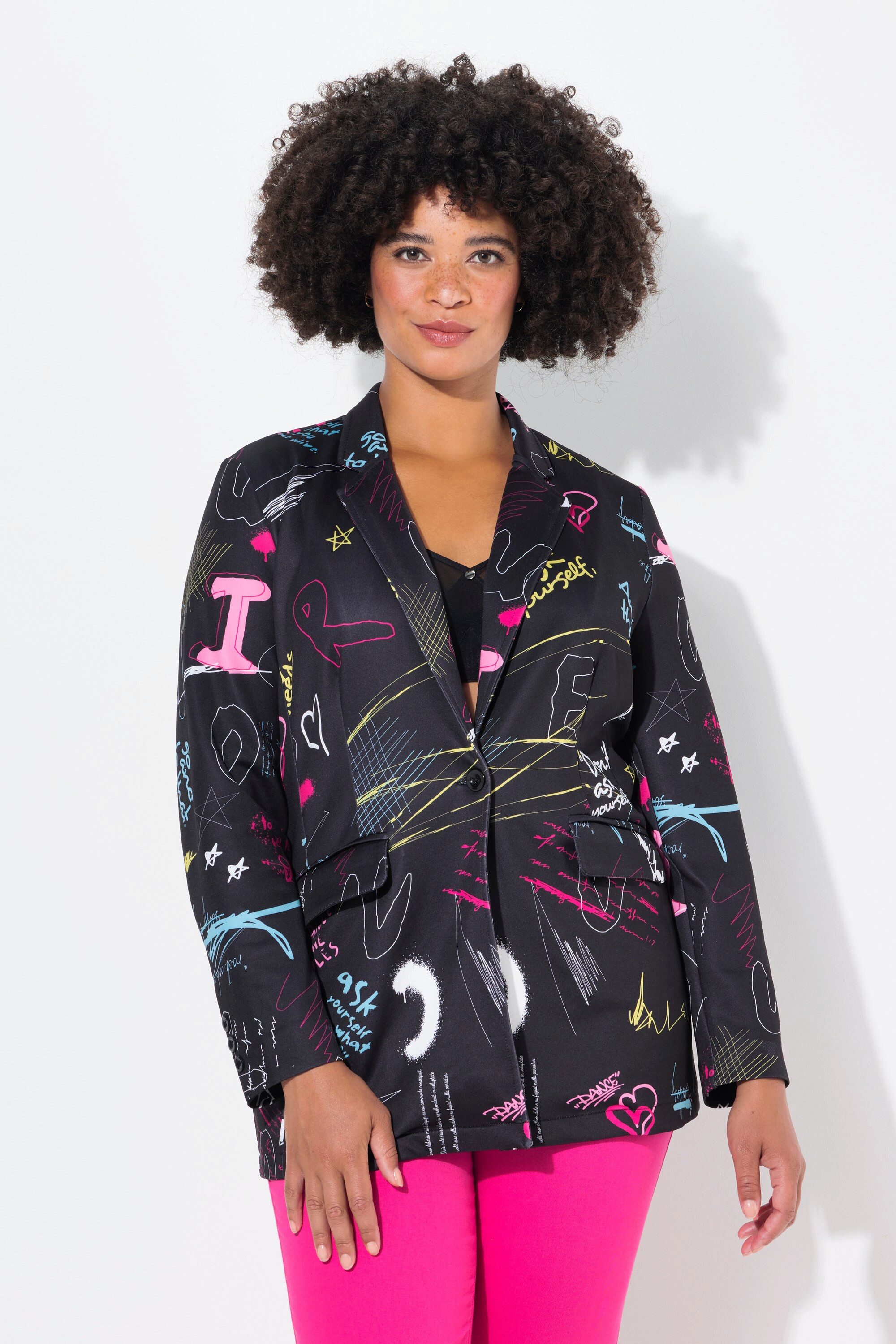 Angel of Style Blusenblazer Blazer Scribbledruck günstig online kaufen