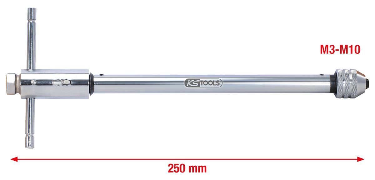 KS Tools Gabel- und Ringschlüssel Werkzeughalter mit Umschalt-Ratschenkopf, 250mm (331.0670)