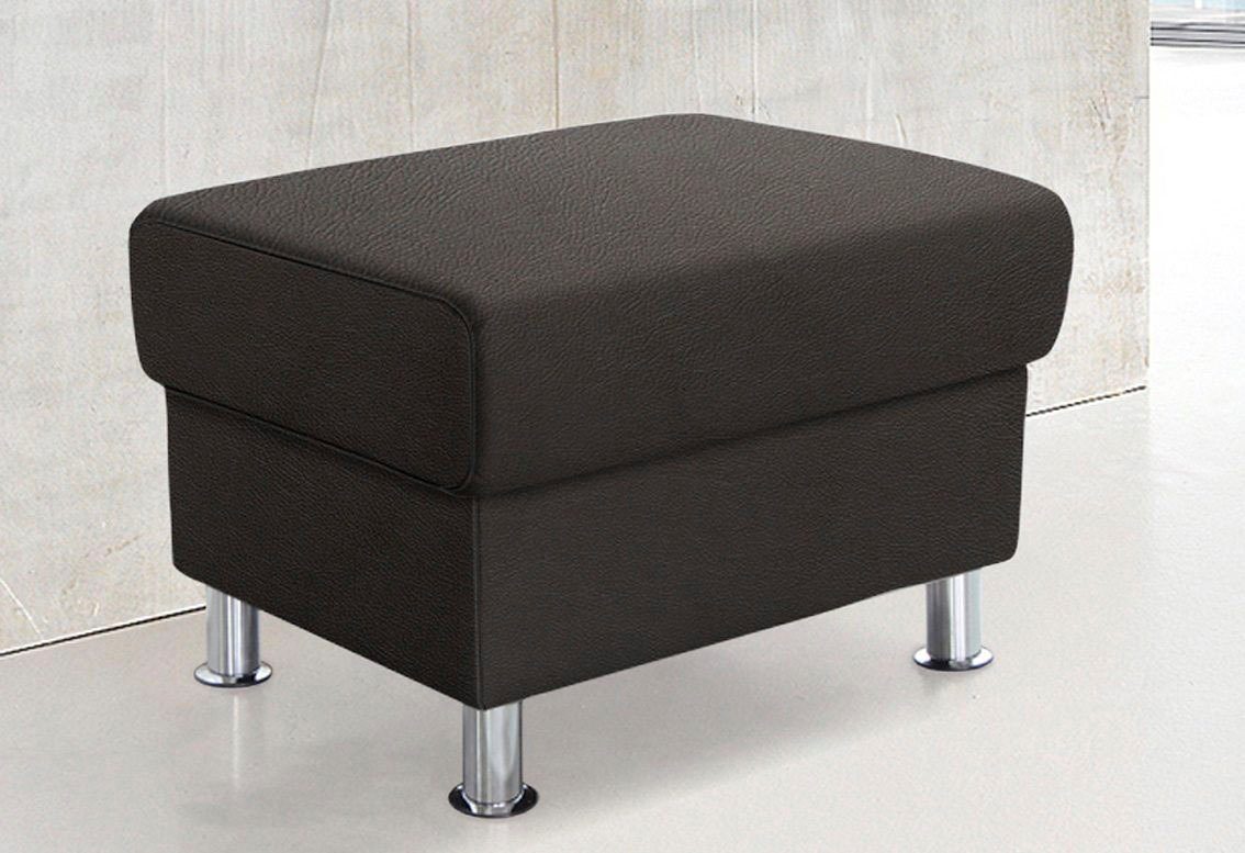 TRENDMANUFAKTUR Табуретки Rondo, Диван zur Serie, Breite 67 cm, Füße chromfarben, Подставка для ног wahlweise mit Federkern, in verschiedenen Bezügen bestellbar