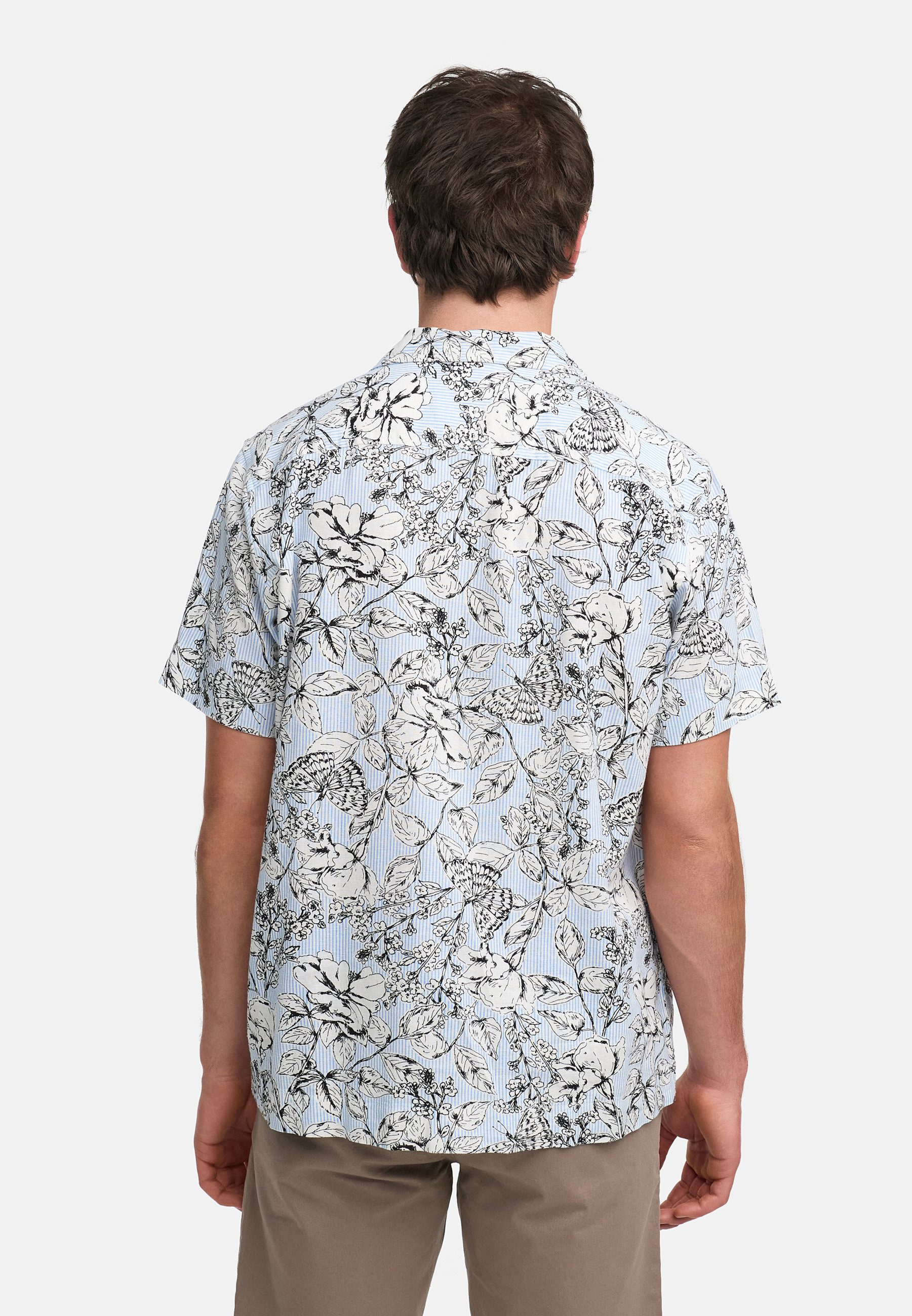 Kronstadt Kurzarmhemd Herren KSBridge Herrenhemd Kurzarm luftig-leicht aus Leinenmischgewebe