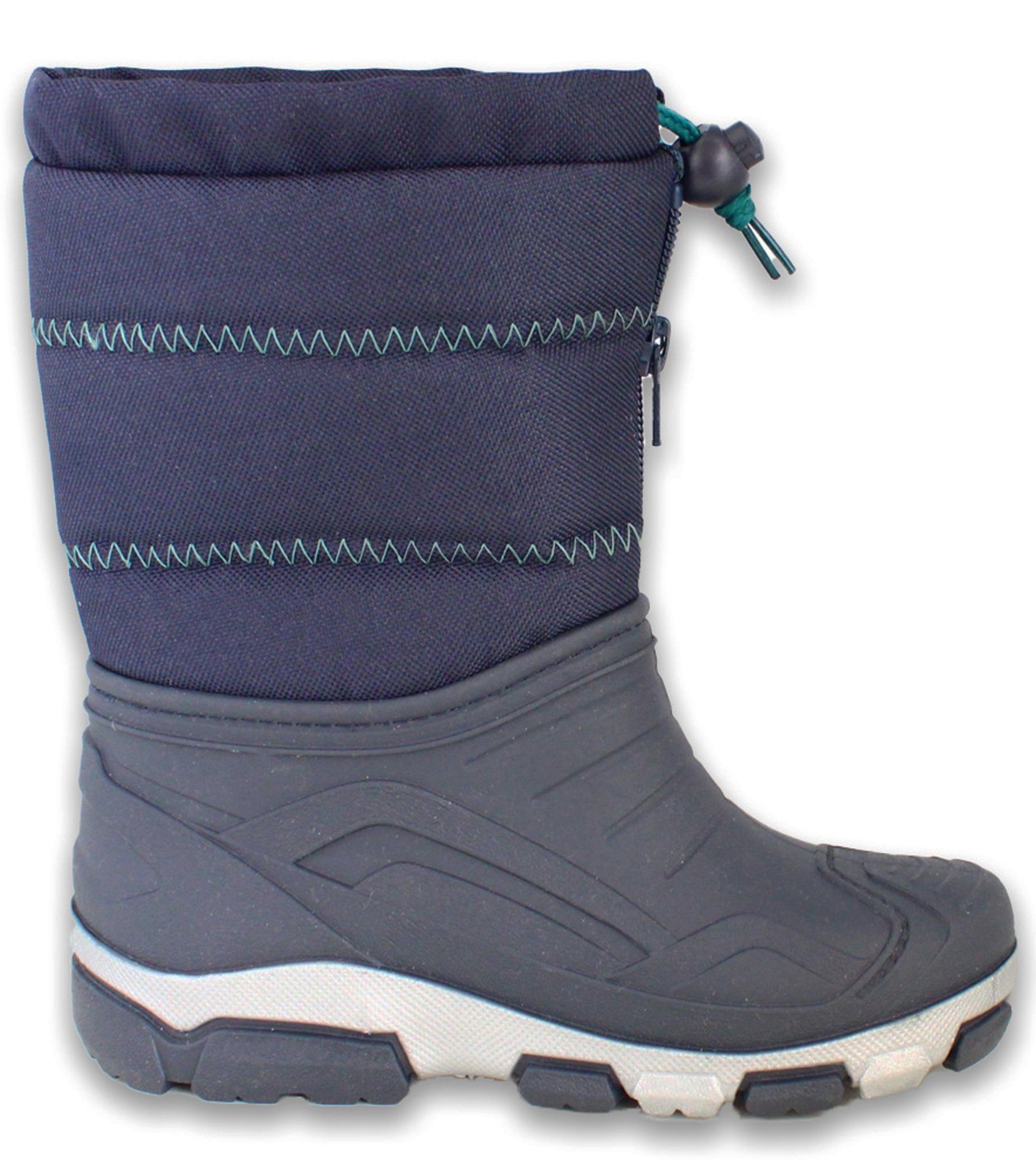 Beck Winterstiefel Blizzard Gummistiefel (für Jungen und Mädchen, flauschiges Futter für warme Füße bei Nässe und Kälte) Doppelgrößen, mit Reißverschluss für leichtes An- und Ausziehen
