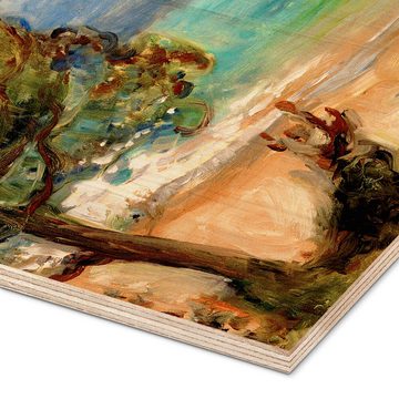 Posterlounge Holzbild Edvard Munch, Landschaft bei Nizza, Wohnzimmer Malerei