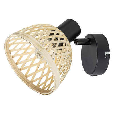 Rabalux Wandleuchte, Rattan-Lampe, ind.spot.E14 1xMAX15W, Schwarz