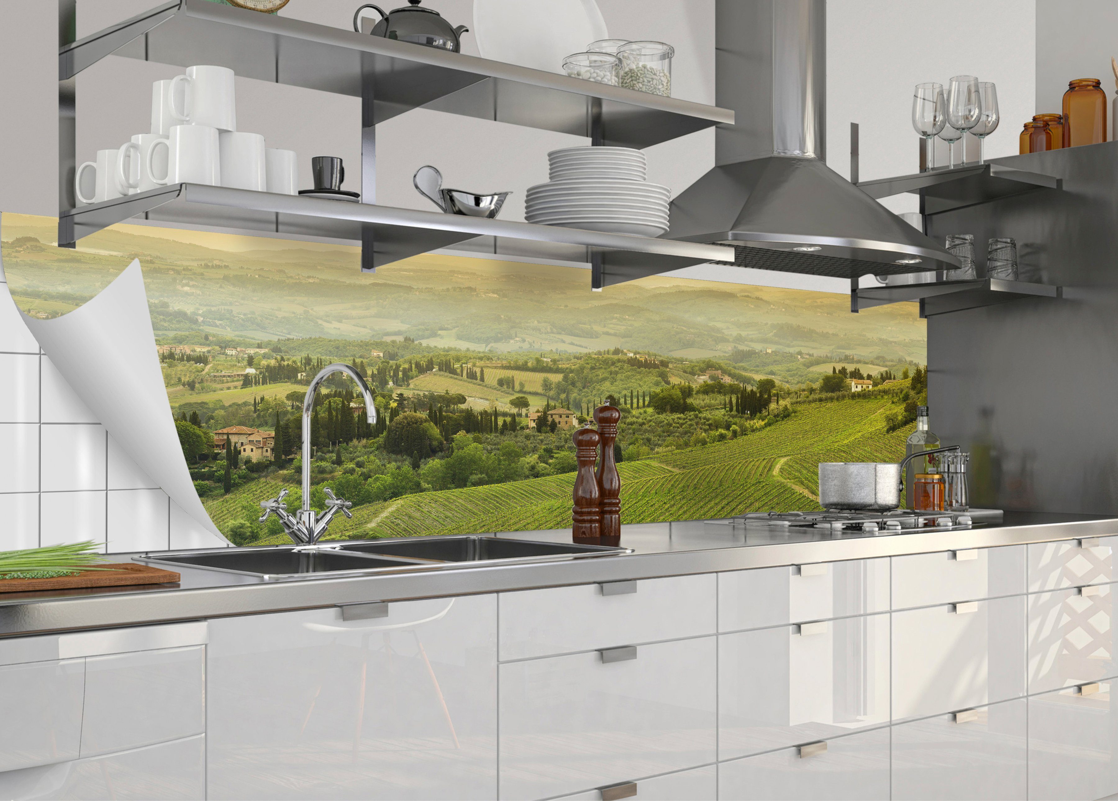 flexible und Romeo, Küchenrückwand selbstklebende Küchenrückwand-Folie fixy MySpotti