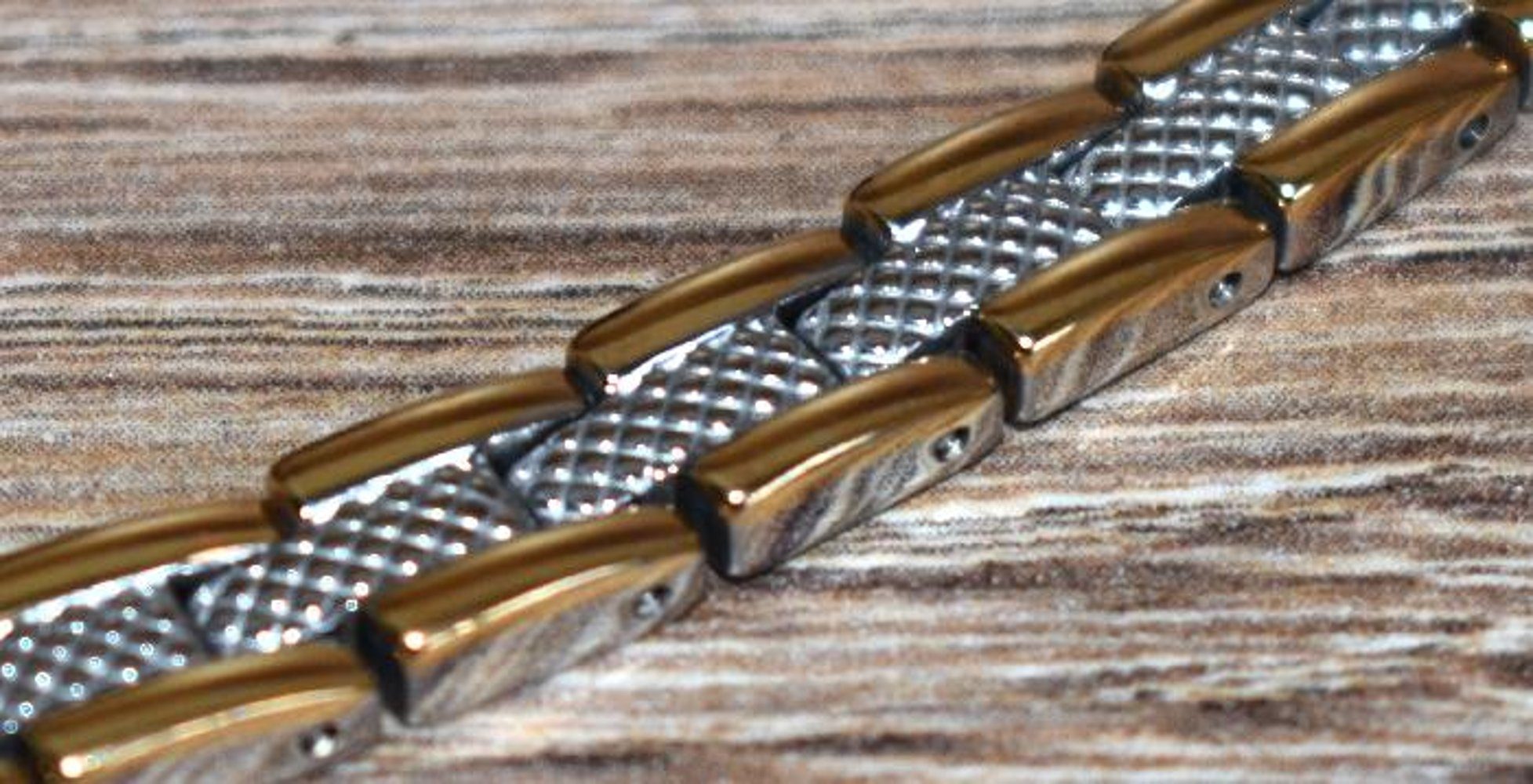 VITALmaxx Dots (Magnetschmuck), Edelstahl Cross Magnet Gold Damen Armband Silber