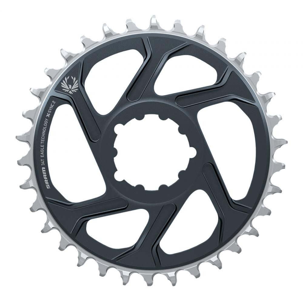 Kettenschaltung SRAM Kettenblatt X-Sync 2 Eagle 34T, 6 mm, lunargrau - leiser, sichere