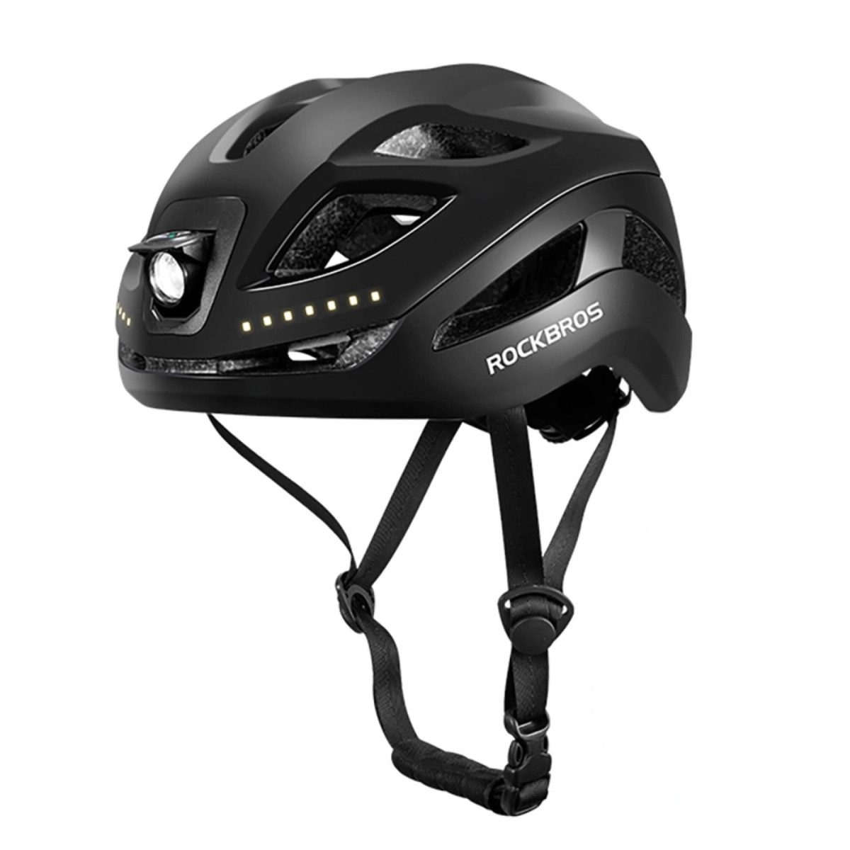 ROCKBROS Fahrradhelm ZK-077, Helm mit integrierter Rundum LED Beleuchtung