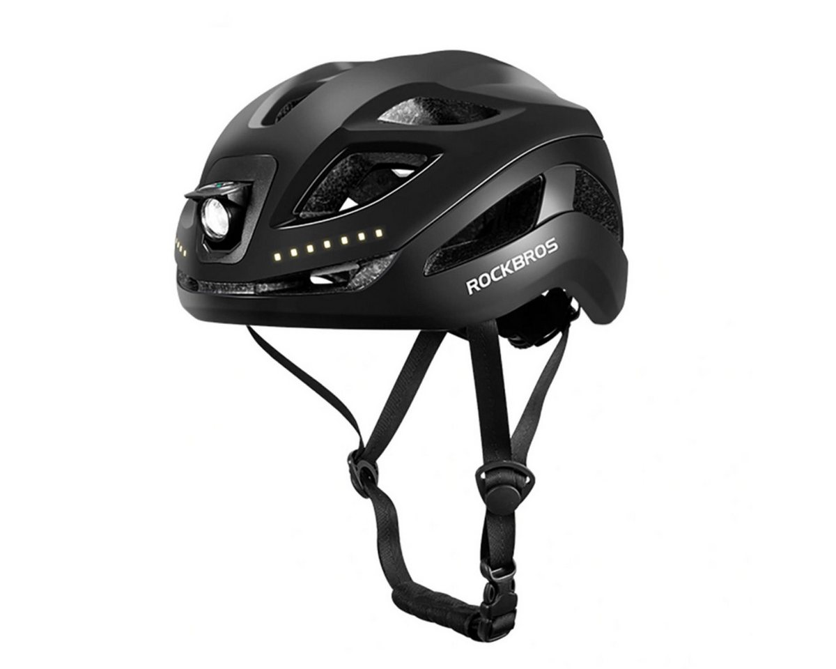 ROCKBROS Fahrradhelm ZK-077, Helm mit integrierter Rundum LED Beleuchtung