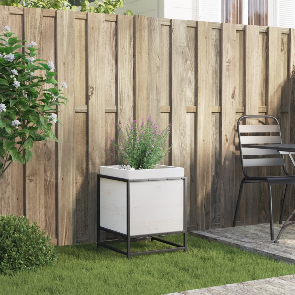 vidaXL Blumentopf Pflanzkübel Weiß 40x40x50 cm günstig online kaufen