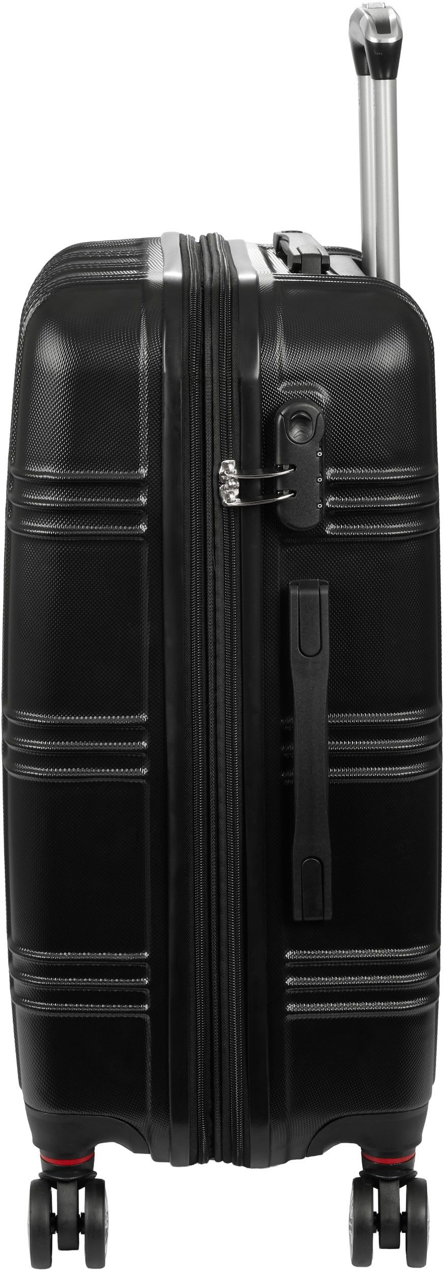 BRUBAKER Koffer Bahamas - Erweiterbarer Rollkoffer mit Zahlenschloss - 43 x 67 x 29 cm, 4 Rollen, Trolley Reisekoffer mit versenkbarem und komfortablem Teleskopgriff