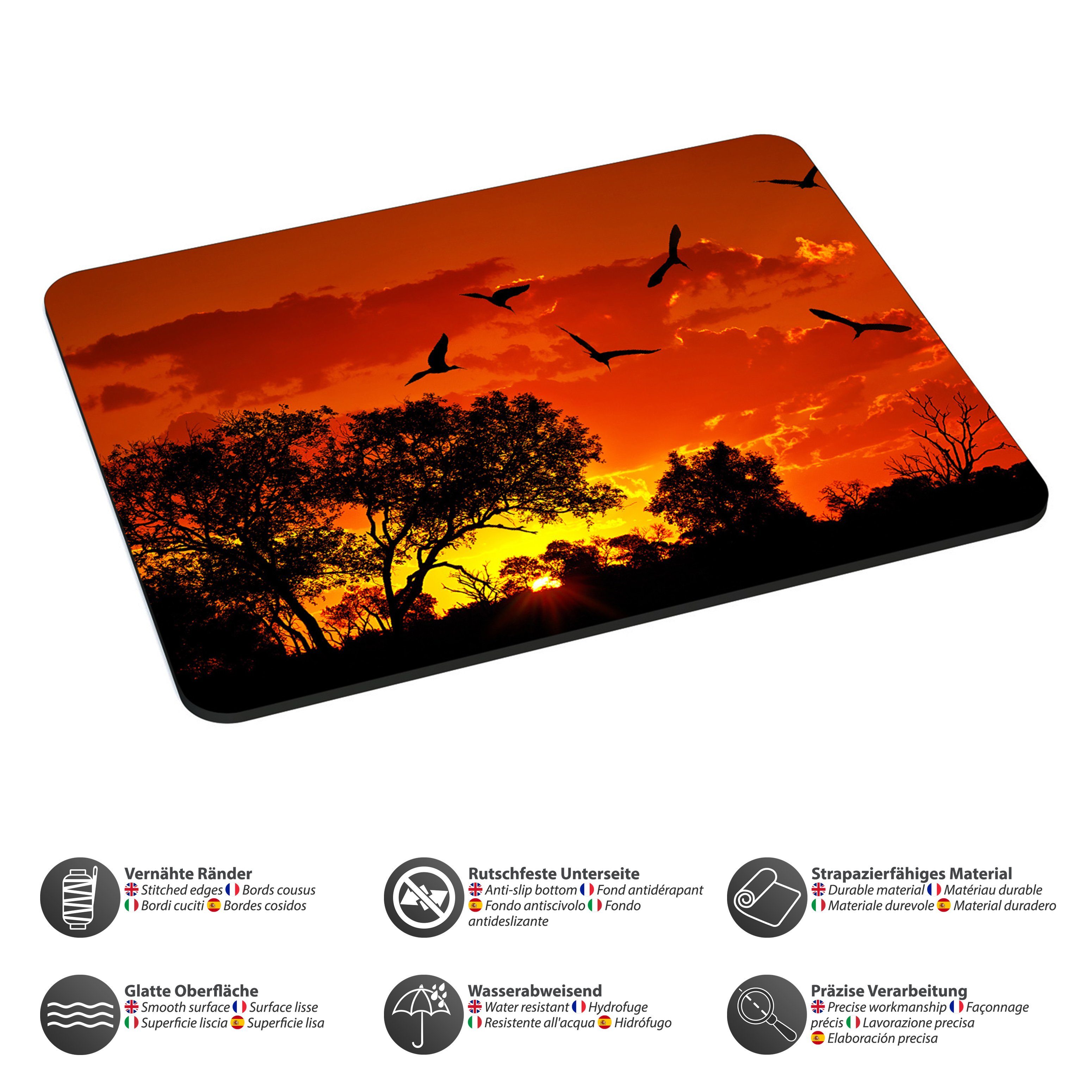 PEDEA Gaming Mauspad 22 cm x 18 cm mit Motiv (Größe L), mit vernähten Rändern und Rutschfester Unterseite – Bild 3 von 4