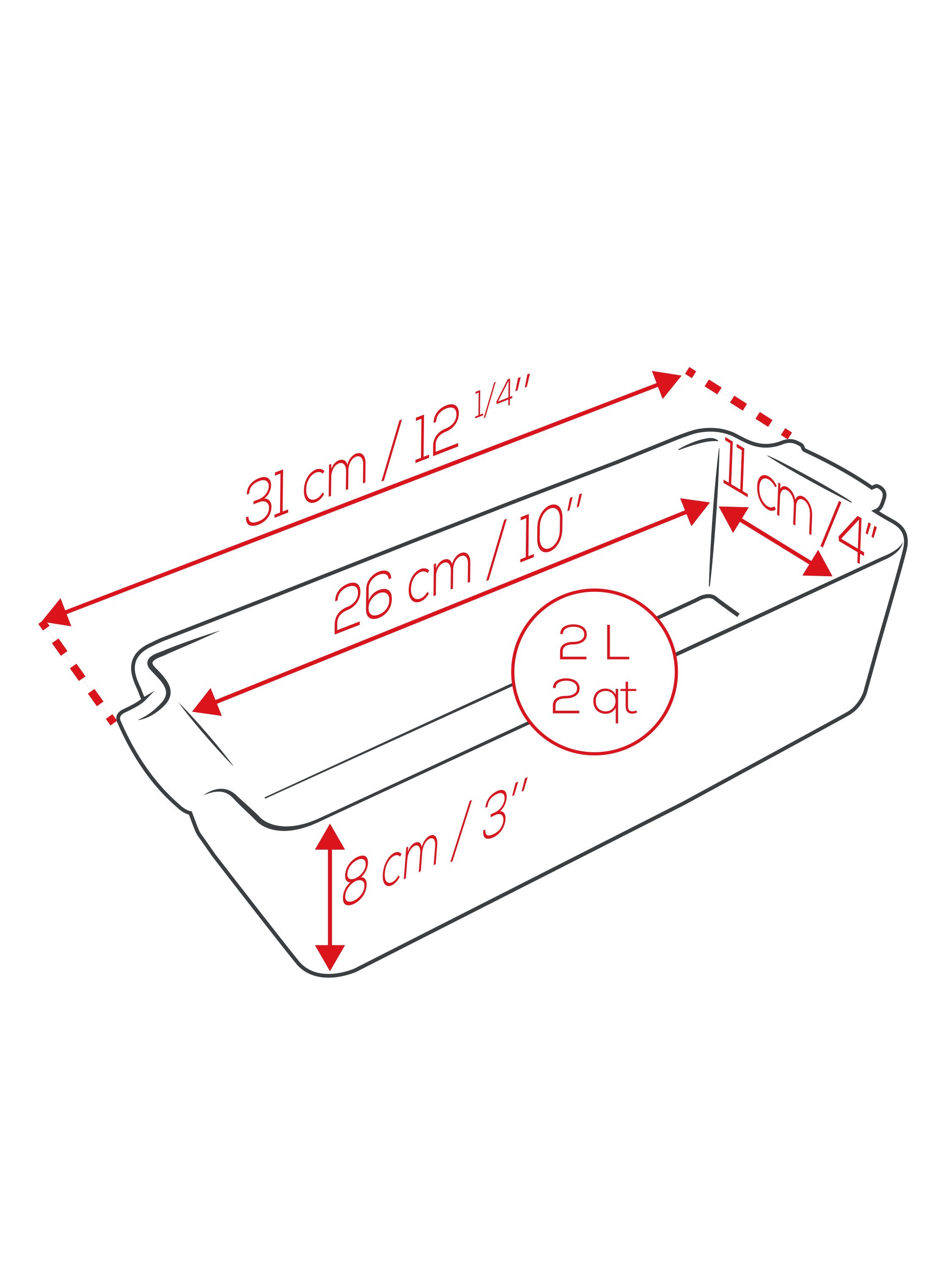 PEUGEOT Backform APPOLIA 31cm Schiefergrau Keramik