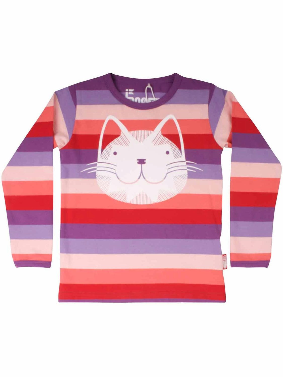 Danefae Langarmshirt DYR by Danefae Langarmshirt Katze rosa gestreift