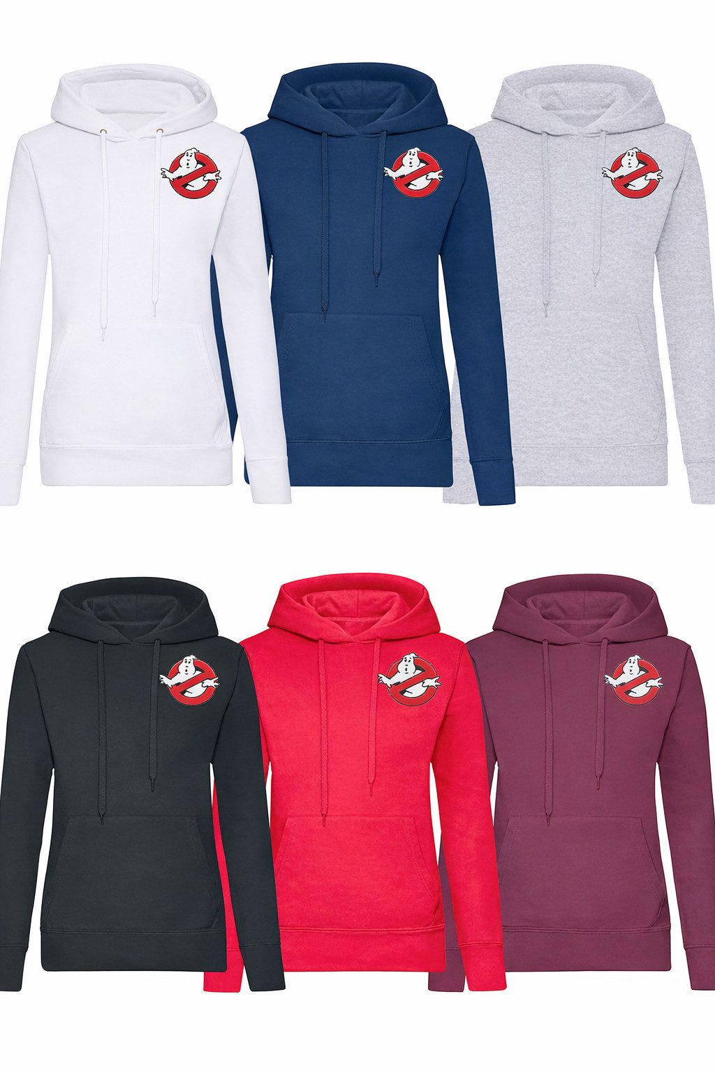 Blondie & Brownie Hoodie StreetCore Ghostbusters Damen Hoodie Urban Casual Kapuzenstyle (Einzelstück, Einzelartikel) Damen Hoodie mit Ghostbusters Patch, Kapuze und Kängurutasche.