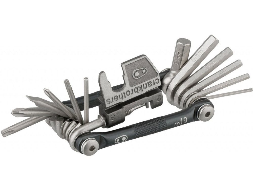 crankbrothers Multitool Fahrrad Werkzeug M19/nickel grau, Bike Reparatur, MTB, AM, XC