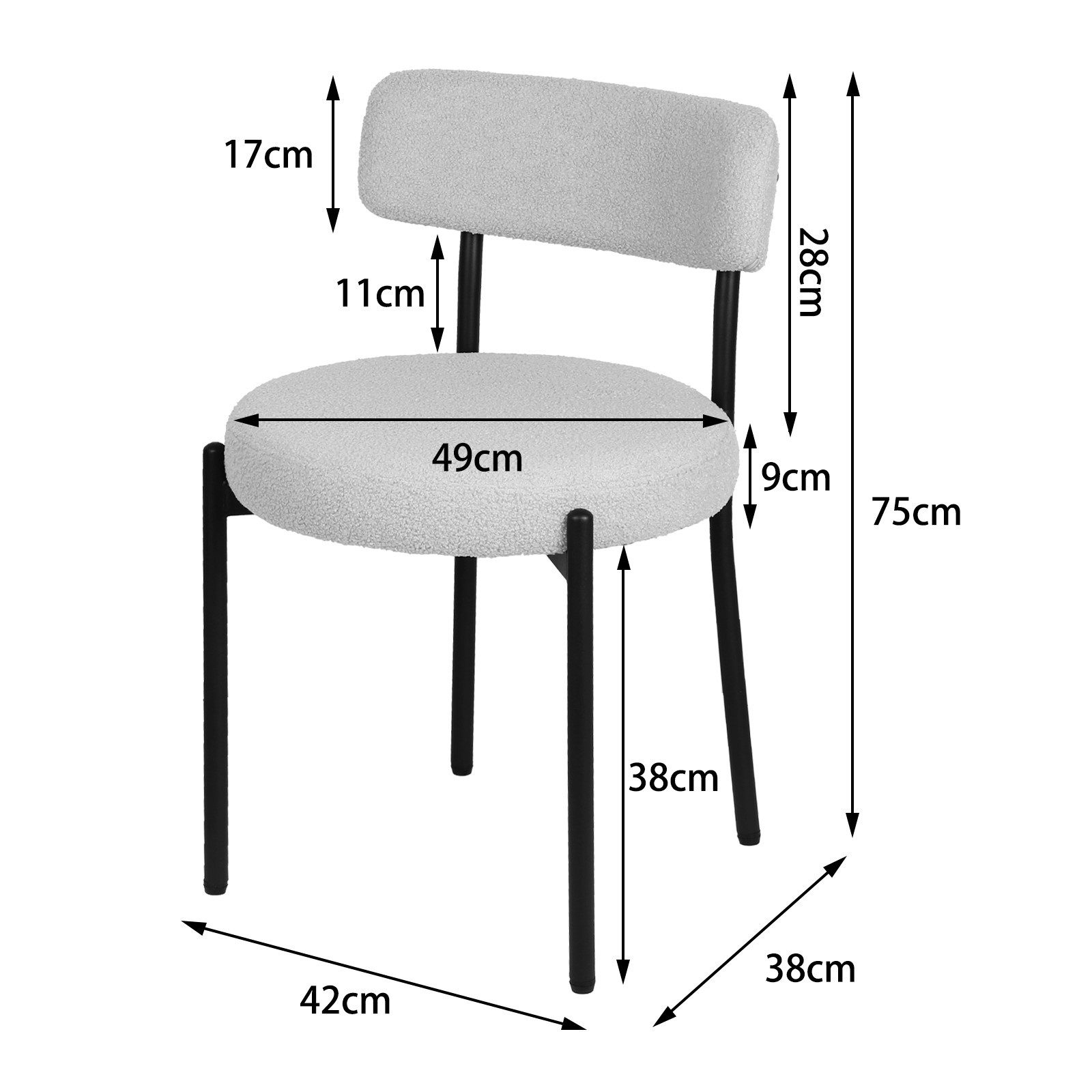 JEOBEST Esszimmerstuhl Küchenstuhl, Küchenstühle Gepolstert Samt, günstig online kaufen