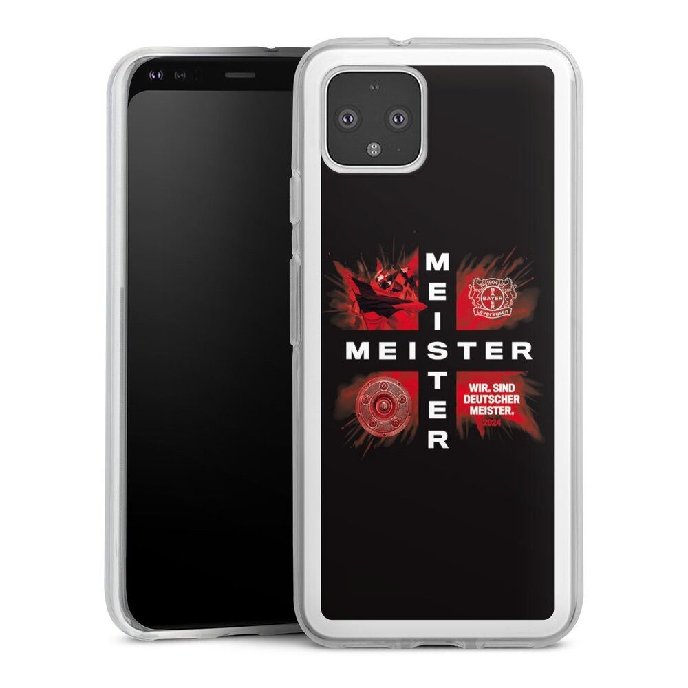 DeinDesign Handyhülle Bayer 04 Leverkusen Meister Offizielles Lizenzprodukt, Google Pixel 4 Silikon Hülle Bumper Case Handy Schutzhülle