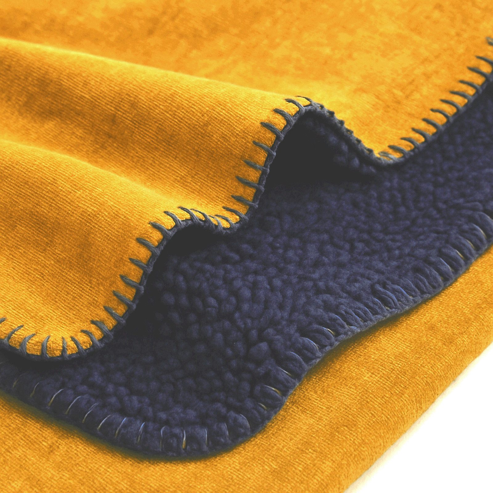 Wohndecke Kuscheldecke Chenille Sherpa Fellimitat Sofadecke, heimtexland, 150x200 I extra dick I warm I kuschelig weich I atmungsaktiv