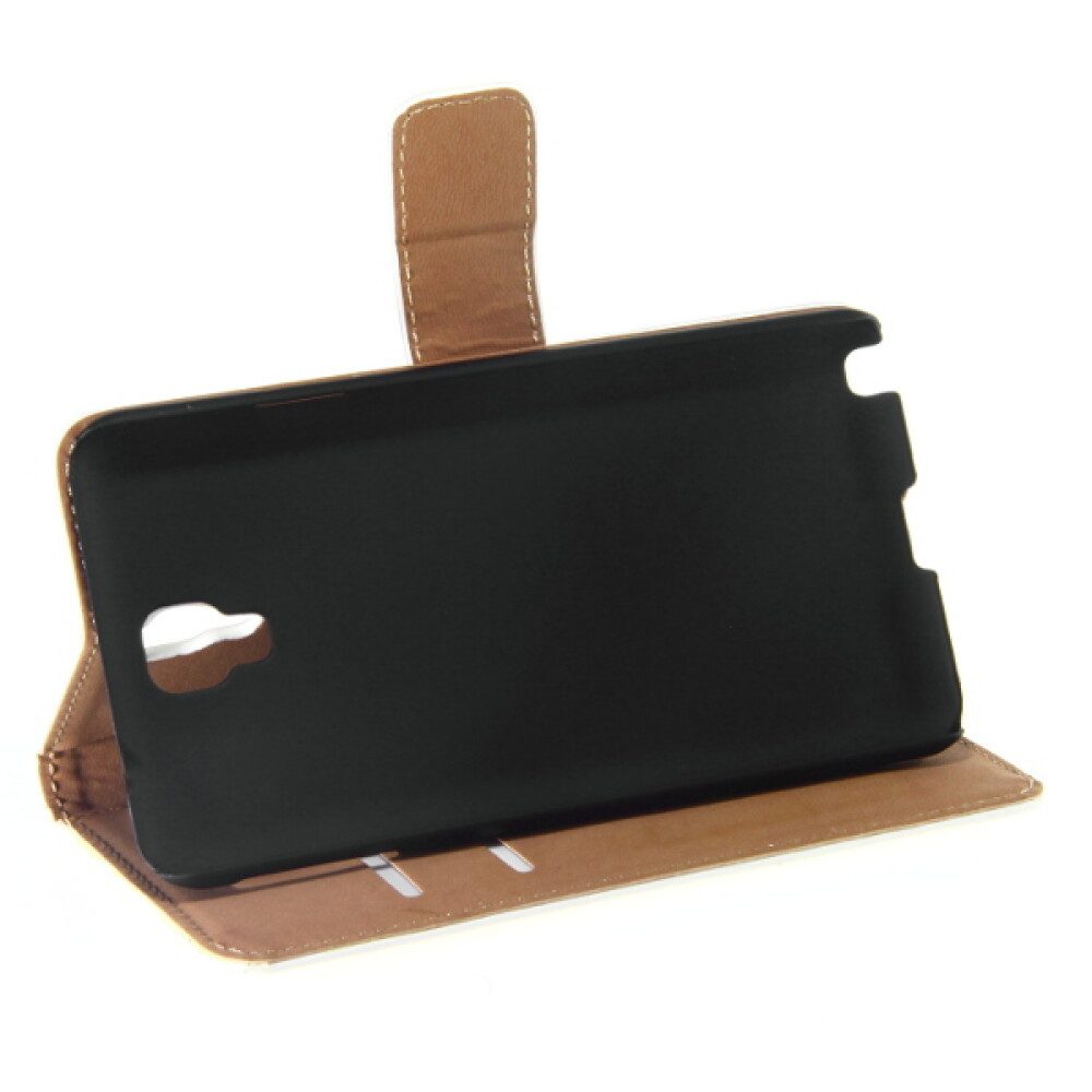 Handytasche Book Case Handyhülle für Samsung Galaxy Note 3 Neo Weiß Leder 42507105 (Book Cover)