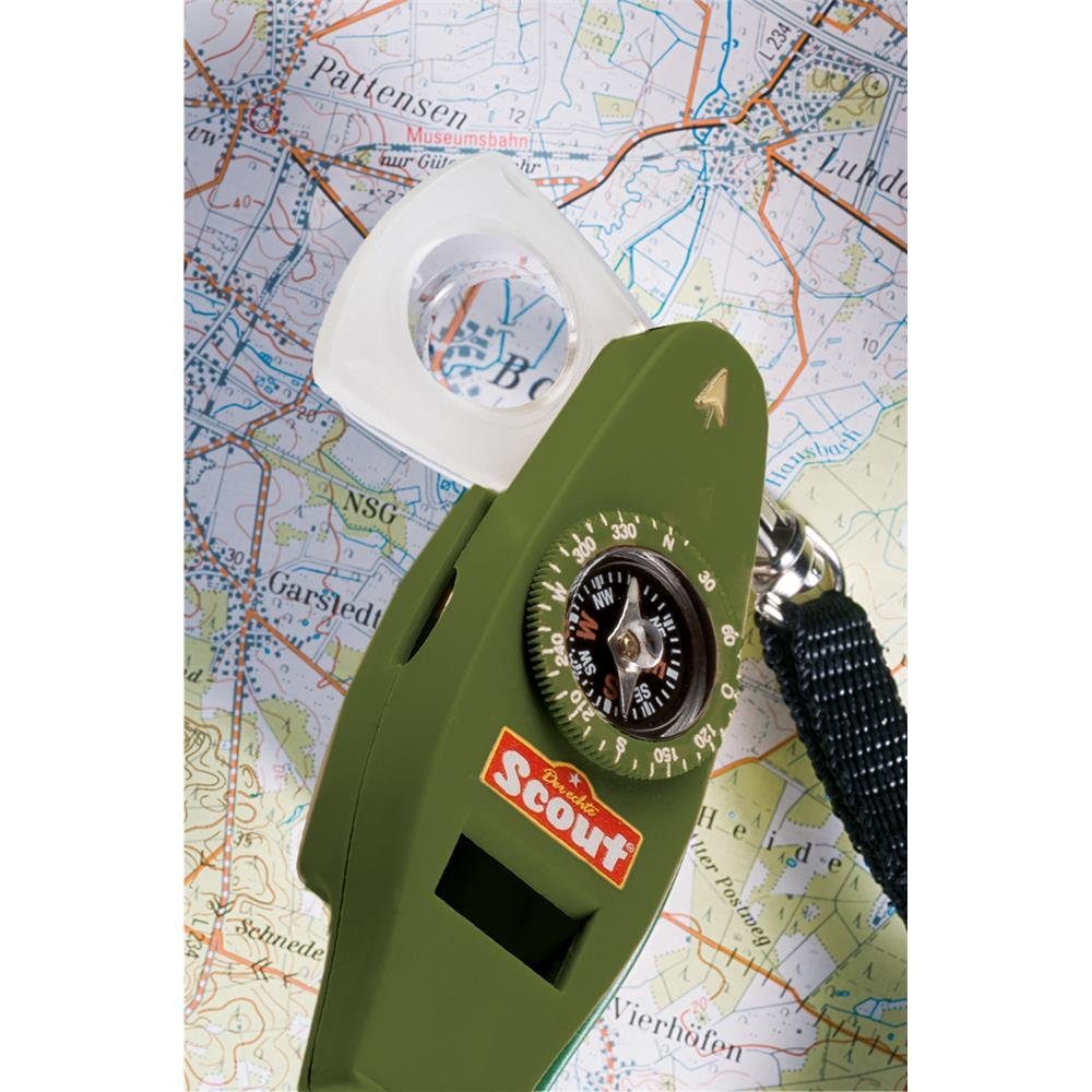 Happy People Signalpfeife 19358 - Scout, mit Kompass, Thermometer und Lupe