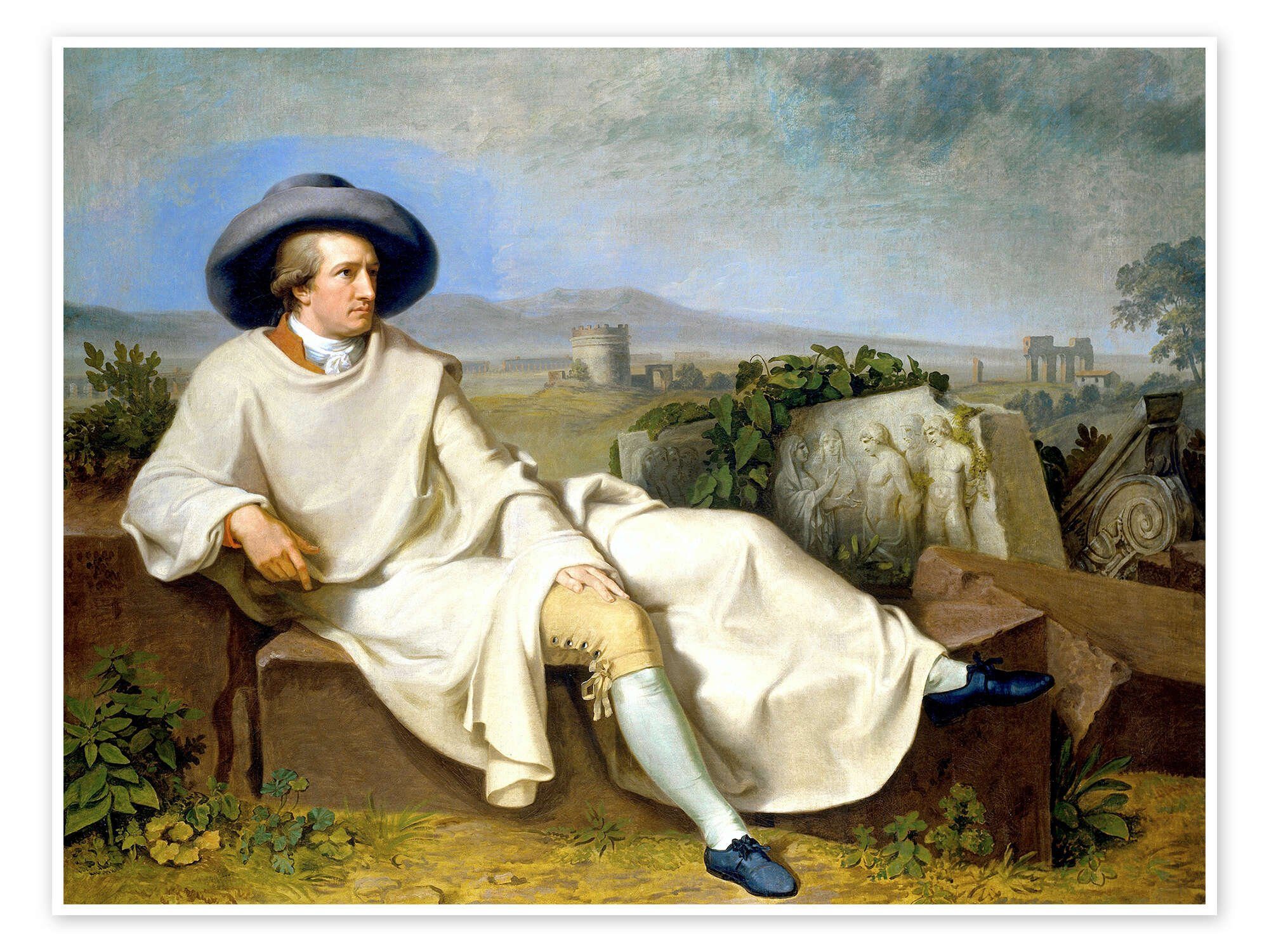 Posterlounge Poster Johann Heinrich Wilhelm Tischbein, Goethe in der römischen Campagna, Malerei